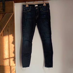 Mother Looker ankle fray jean